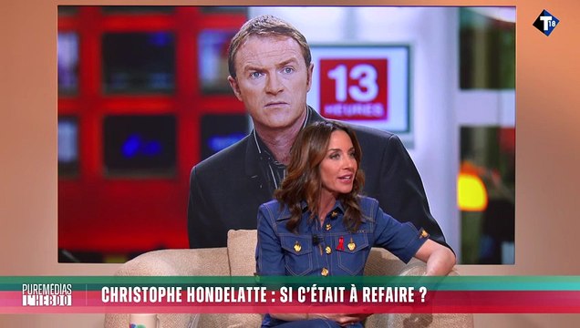 Christophe Hondelatte sur le plateau de Puremédias, l'hebdo le samedi 28 mars sur T18.