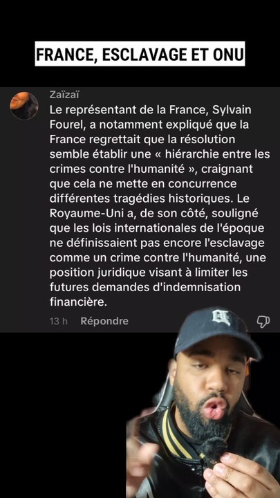 Pourquoi la France refuse de soutenir cette résolution sur l’esclavage.