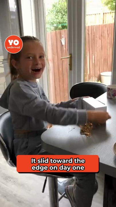 Phone Nearly Falls Off Table During Birthday Gift Unboxing