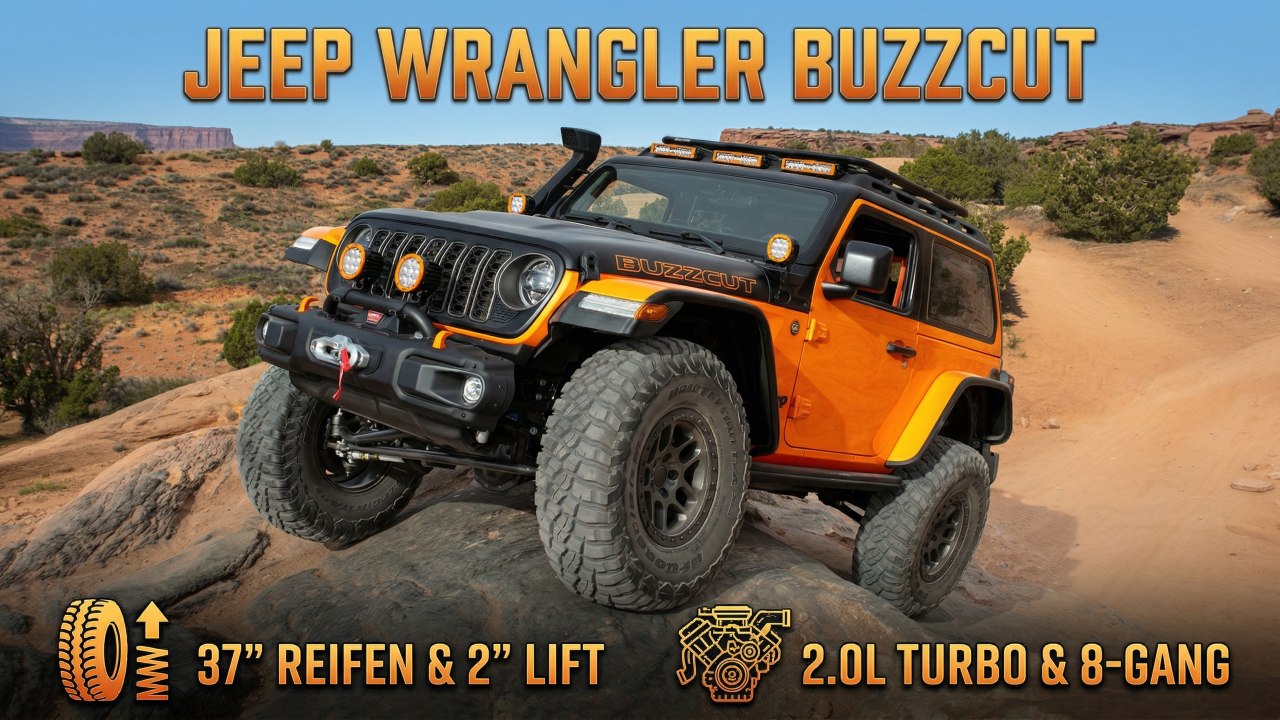 2026 Jeep Wrangler BUZZCUT Concept: Kompakt, stark, kompromisslos