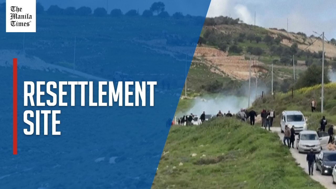 Palestinians flee tear gas as Israeli settlers set up tents in West Bank village
