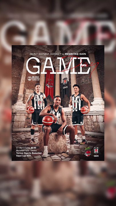 🦅 Bugün #BeşiktaşınMaçıVar  🏆 Türkiye Sigorta Basketbol Süper Ligi 24. Hafta  Glint Manisa Basket