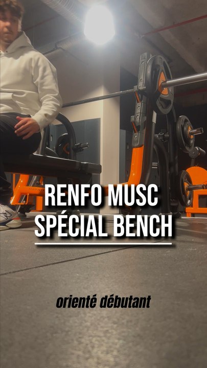 Petite séance renfo pour améliorer les groupes cibles du bench j’aurais pue mettre plus de triceps cela dépend pas mal de ce que l’on manque