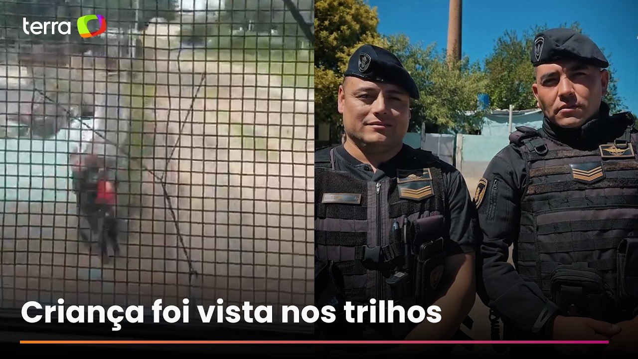 Policial salva menino de 3 anos prestes a ser atingido por trem na Argentina