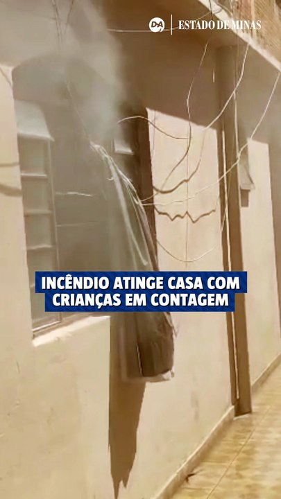 Residência com crianças é atingida por incêndio em Contagem