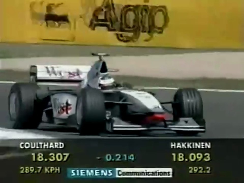 F1 – Mika Häkkinen (McLaren Mercedes V10) lap in qualifying – San Marino 1998