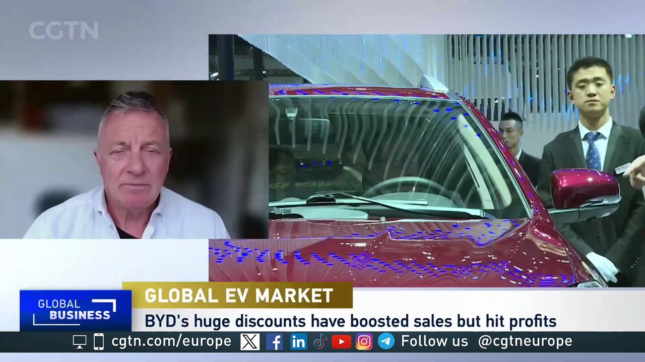Why did BYD's annual profit drop for the first time in four years?