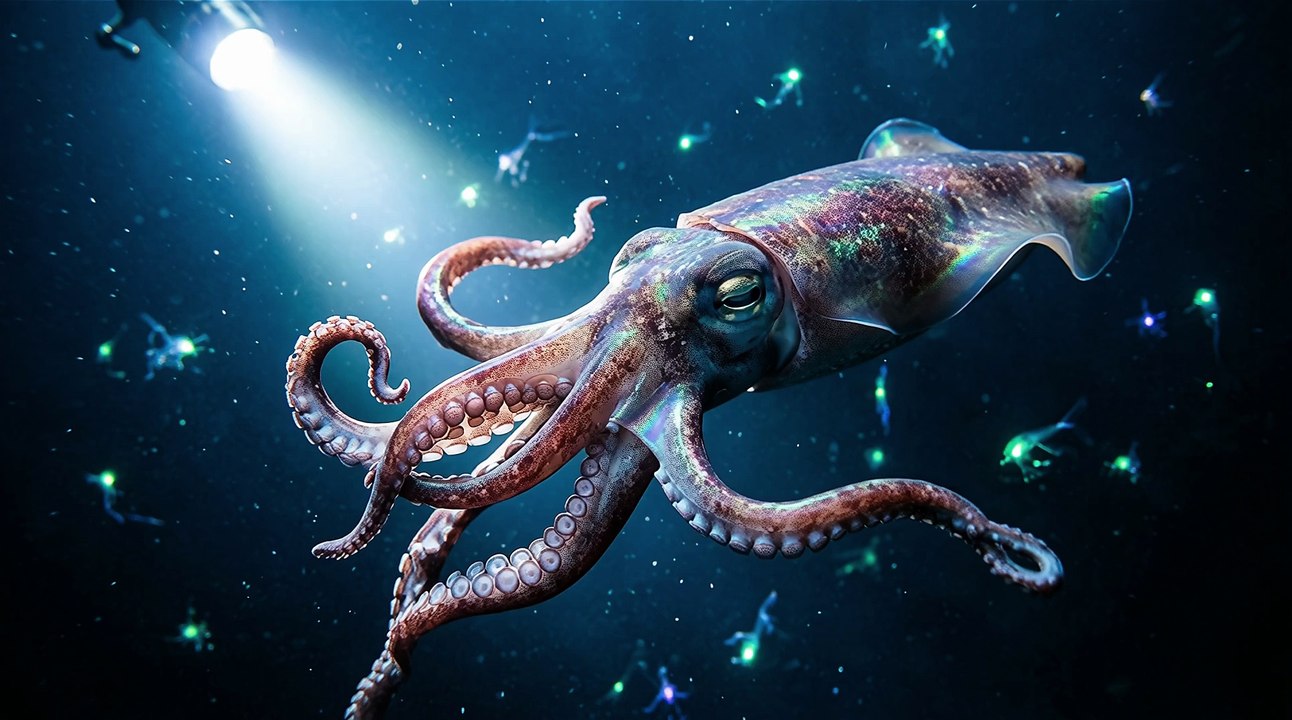 Giant Squid Deep Sea Encounter