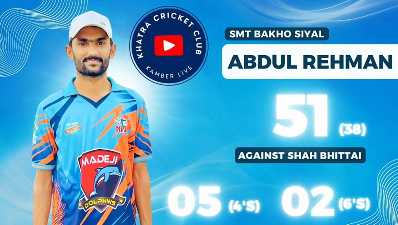SMT's Bakho Siyal Sad Day: Abdul Rehman's Heroics (51 off 38) Not Enough vs Shah Bhittai