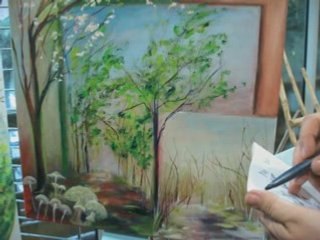 Des peintres dans la forêt de Grasla