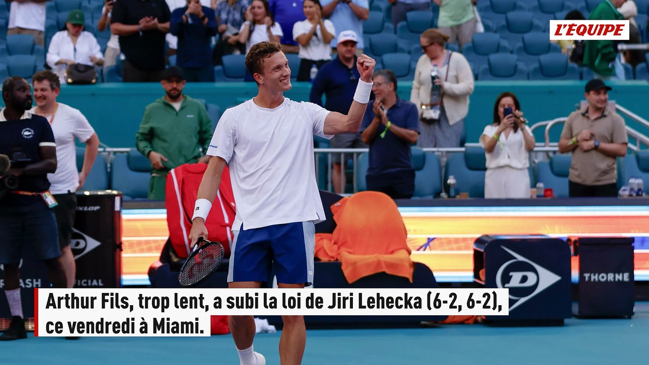 Pas de première finale en Masters 1000 pour Arthur Fils, sèchement battu en demi-finales à Miami par Jiri Lehecka - Tennis - ATP - Miami