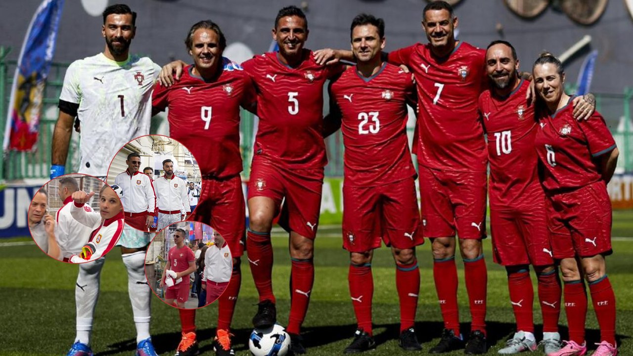 Leyendas de Portugal: Rui Patricio, Nuno Gomes y Helder Postiga se echan cascarita en Maracaná de Tepito