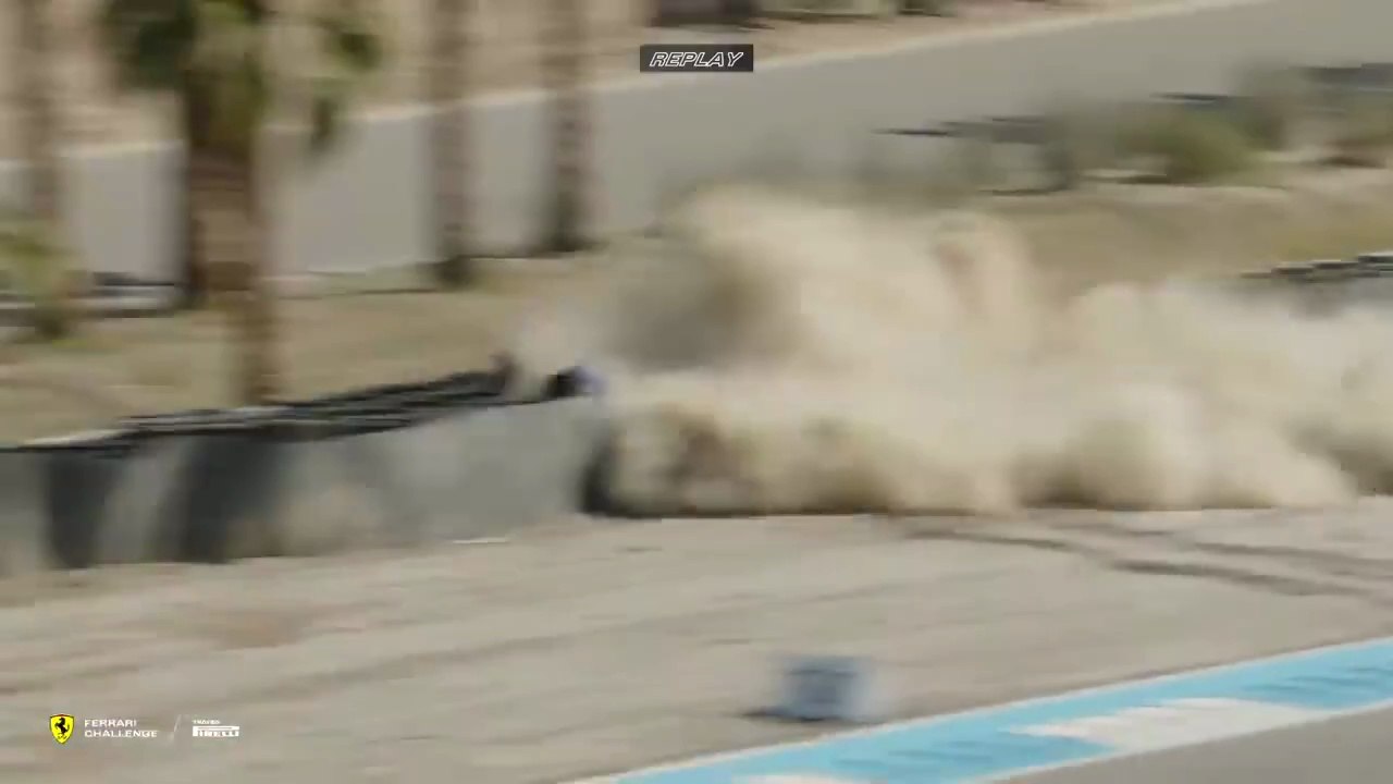 Ferrari Challenge North America CS 2026 Thermal Club Qualifying 1 Owens Big Crash