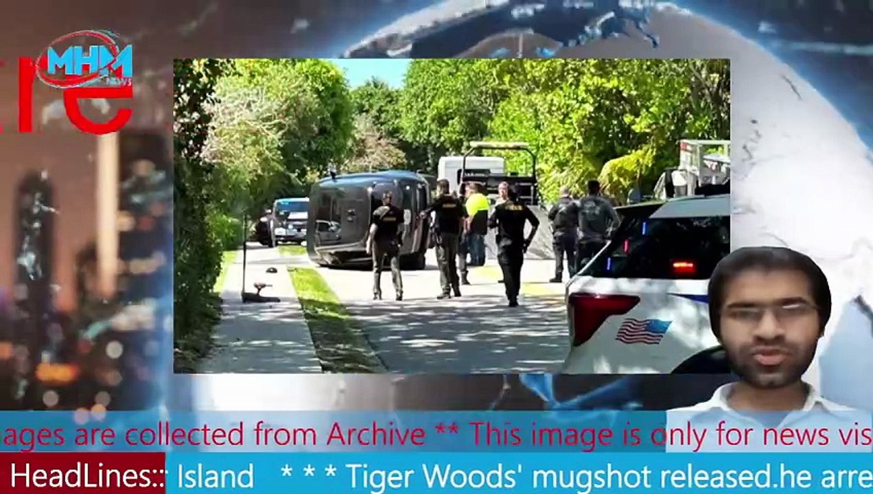 Tiger Woods' mugshot released. he arrested on suspicion of DUI after rollover crash on Jupiter Island MHM NEWS