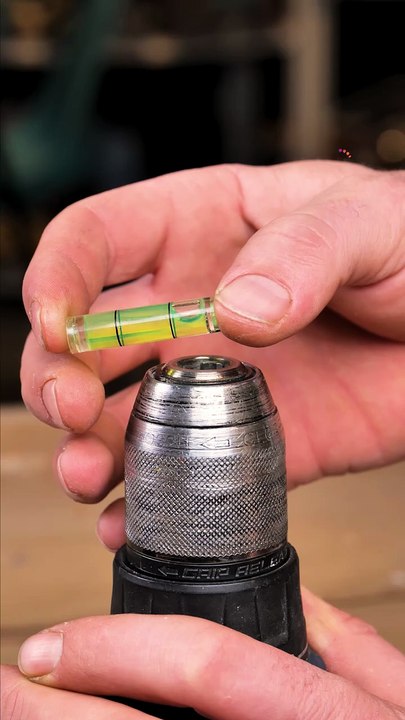 Level bubble hack for precise drilling🛠️