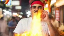 Street Chef Cooks With Fire & Flying Vegetables at Night Market! 🔥🥕 | AI Video | KC Digital Art