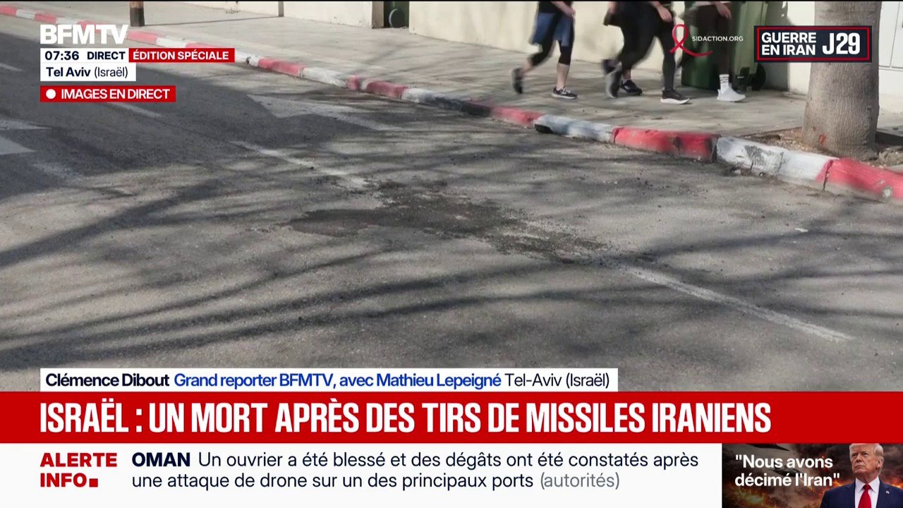 Guerre au Moyen-Orient: un mort après des tirs de missiles iraniens à Tel-Aviv
