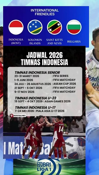 Jadwal Timnas Tahun 2026 ada FIFA Series