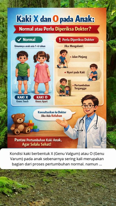 Kaki berbebtuk X dan O apakah normal atau perlu di periksa ke Dokter
