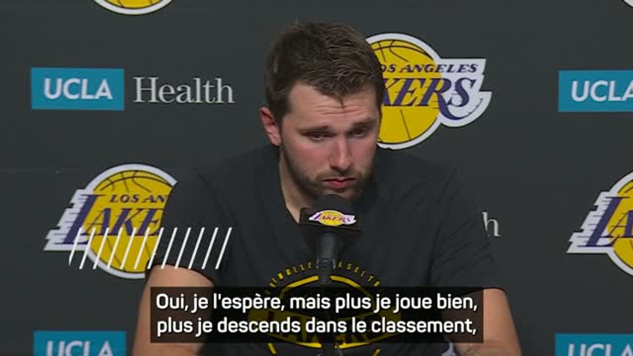 Lakers - Doncic  : "Plus je joue bien, plus je descends dans le classement"