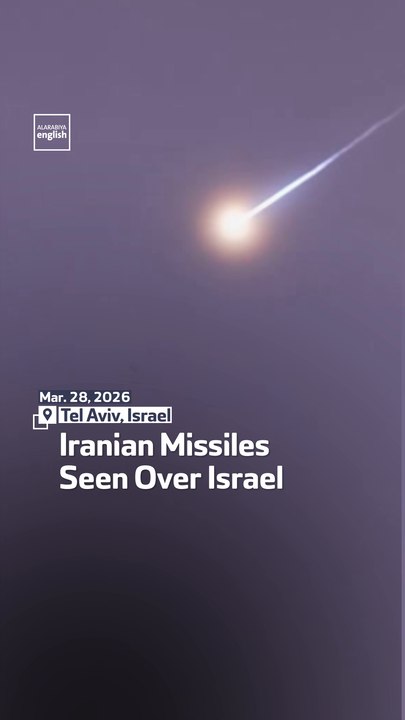 Iranian Missiles Seen Over Israel