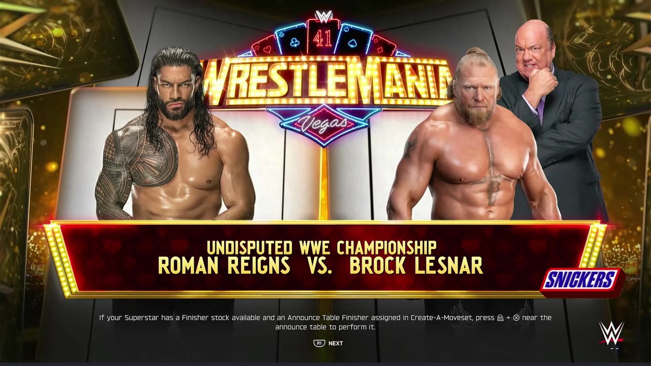 WWE 2K25 - Roman Reigns vs. Brock Lesnar
