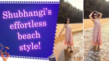 Shubhangi Atre radiates elegance in pink on serene beach getaway