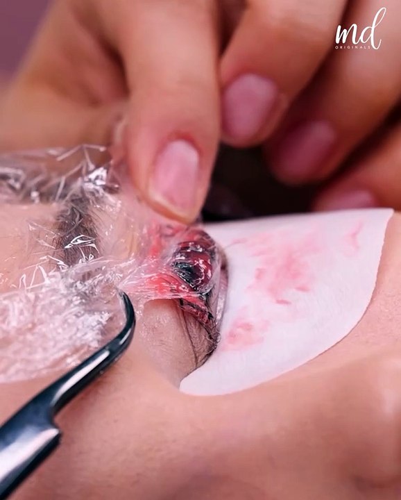 Satisfying eyelash extensions process!👁️