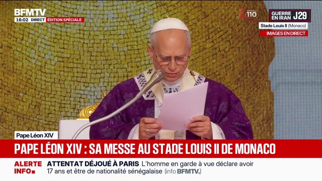 Ne nous habituons pas au fracas des armes et aux images de la guerre , lance le pape Léon XIV lors de sa messe à Monaco