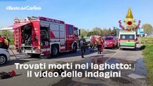 Trovati morti nel laghetto: il video delle indagini