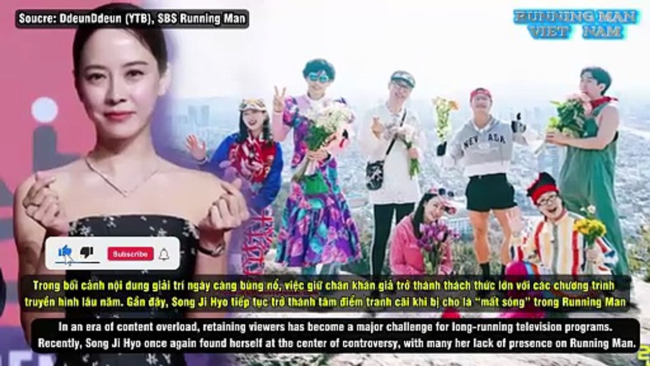 Song Ji Hyo gây tranh cãi vì “mất sóng” ở Running Man: Thiếu nhiệt huyết hay lỗi từ nhà sản xuất? (Song Ji Hyo sparks controversy over “disappearing screen time” on Running Man: Lack of enthusiasm or a production issue?)