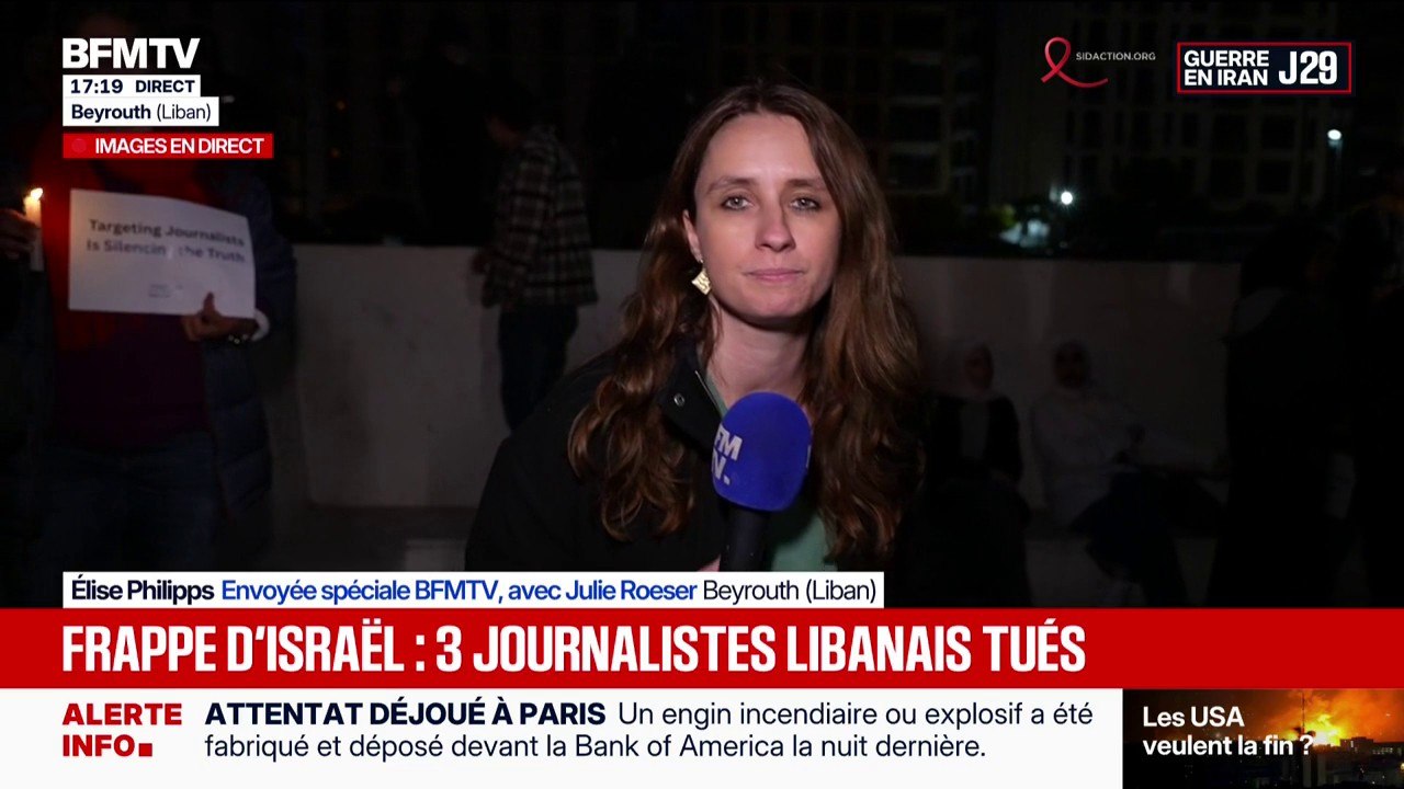 Trois journalistes libanais tués dans une frappe israélienne: de nombreux Libanais rassemblés à Beyrouth