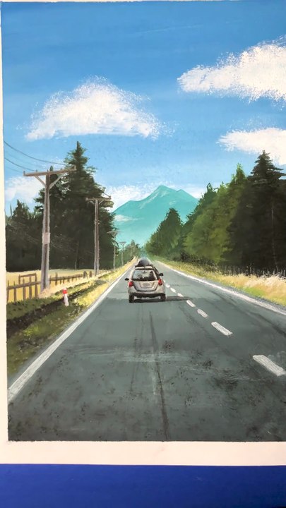 Peindre un paysage à la gouache