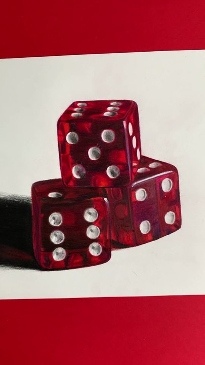 Dessin réaliste d'un jeu de dés