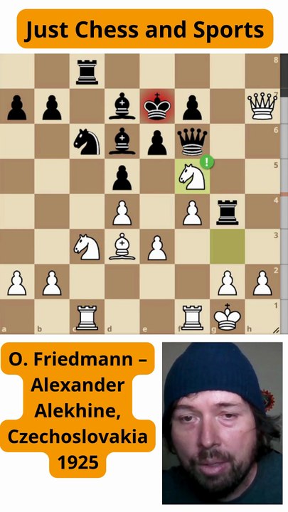 Friedmann vence a Alekhine con un tenedor (1925)