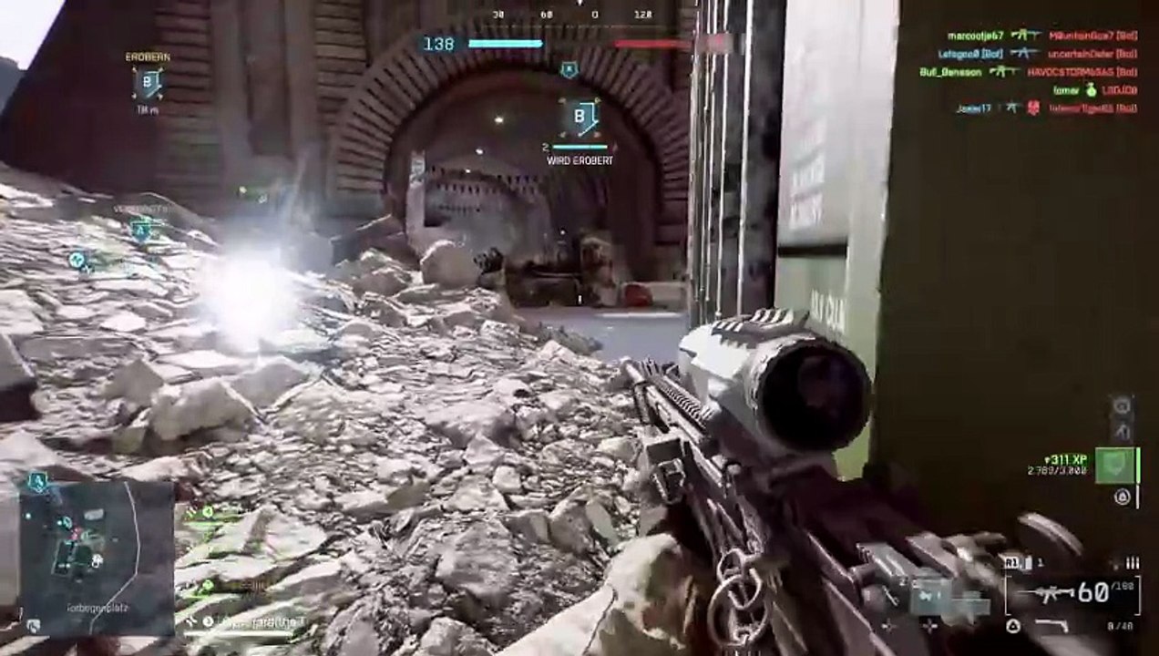 I barely hit this shot #battlefield #sniper #gaming