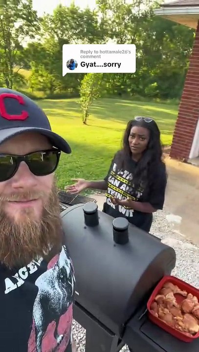 Replying to @hottamale26 I guess “Gyat” is a term that guys use when they see a girl they find attractive. #marriedlife #couples #interracialcouple #wv