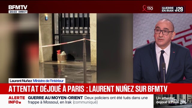 Attentat déjoué à Paris: Il y a une menace qui pèse , explique Laurent Nuñez, ministre de l'Intérieur