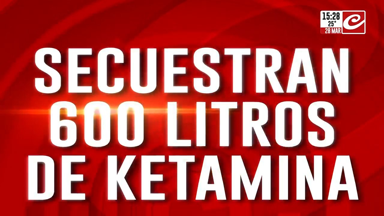 Secuestran 600 litros de ketamina: el conductor fue detenido