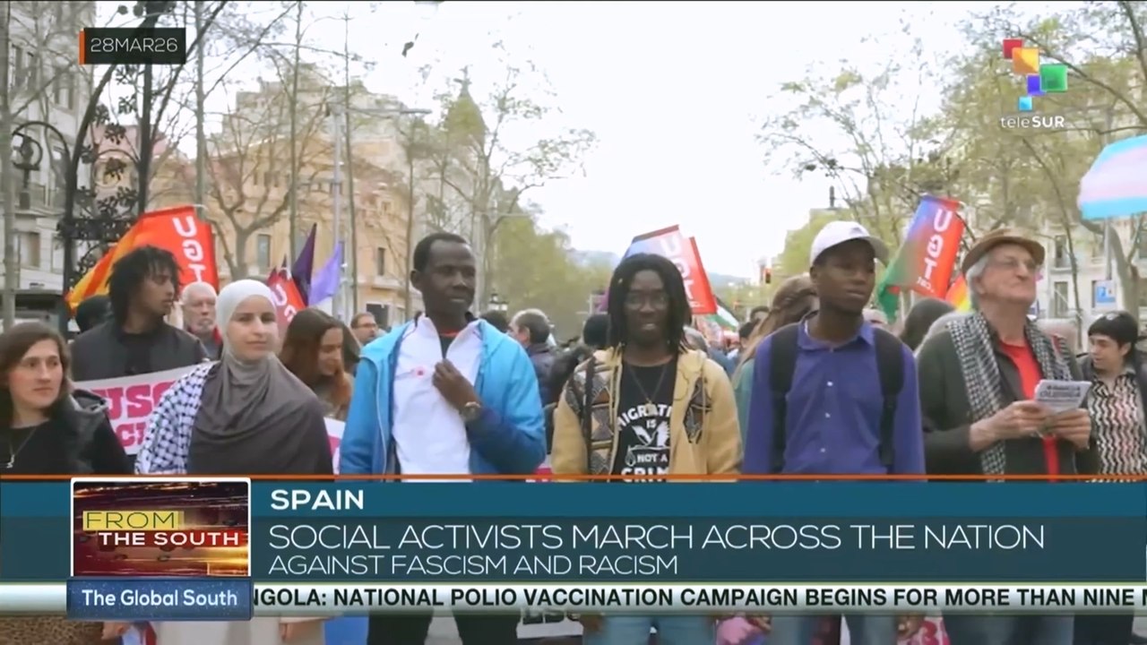 Spain: Social activists march across the nation against fascism and racism