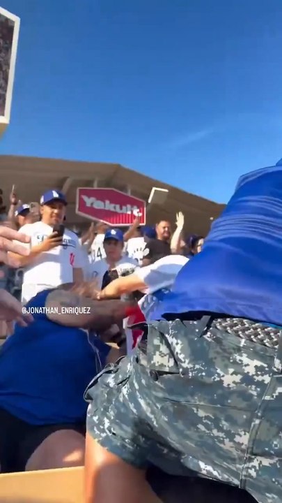 Dodger Stadium fans wrestle and punch each other on Opening Day