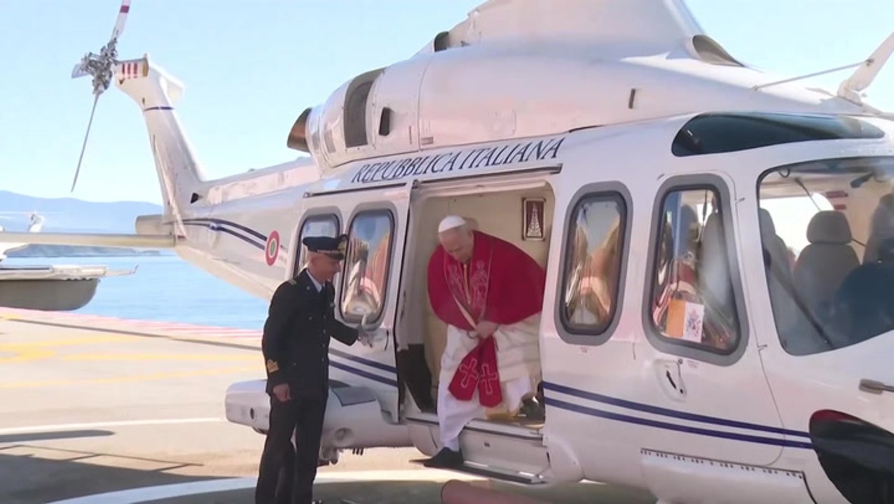 Watch: Pope Leo makes first papal visit to Monaco in nearly 500 years