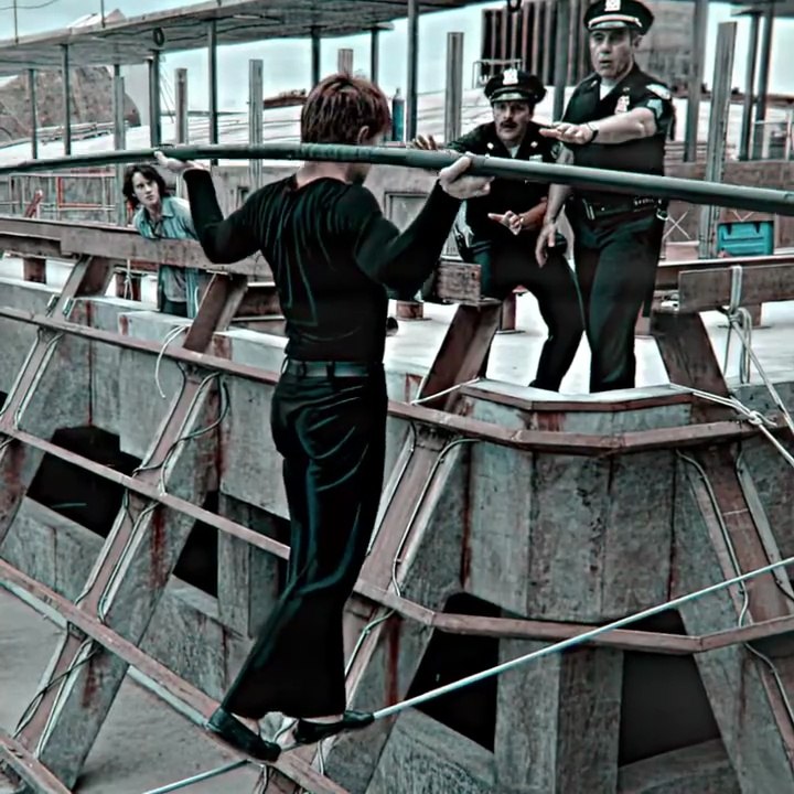 This man walks a tightrope  😨🏙️ between skyscrapers hundreds of meters high _ Tt