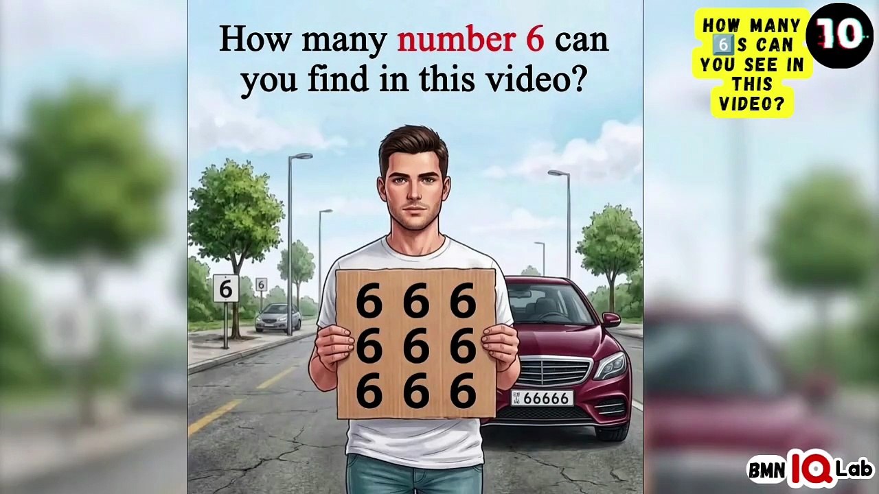 #CanYouSolveThis 👀🧠 How Many 6s Can You See in this video? 6️⃣