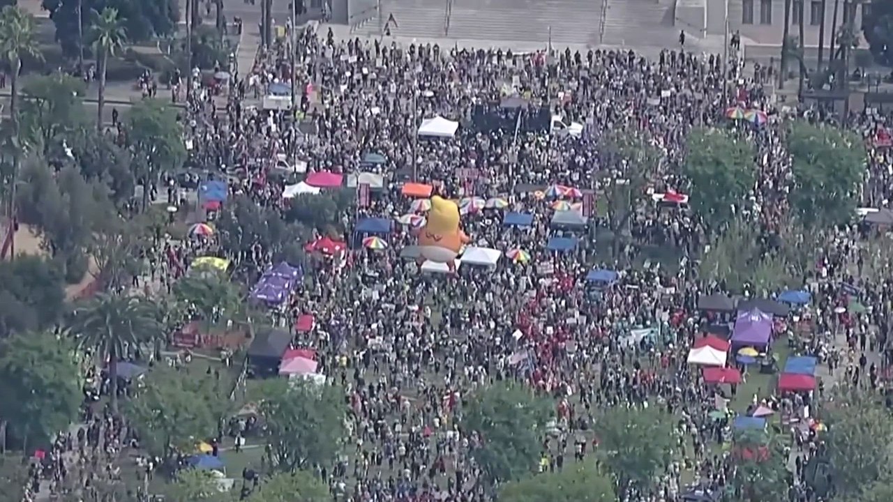 Protesters flood Los Angeles streets for 'No Kings' rally