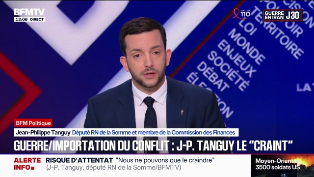 Guerre au Moyen-Orient: “Souhaiter la fin d’un régime, ça ne veut pas dire qu’il suffit de claquer des doigts ou même de déclencher une guerre pour le faire”, lance Jean-Philippe Tanguy (RN)