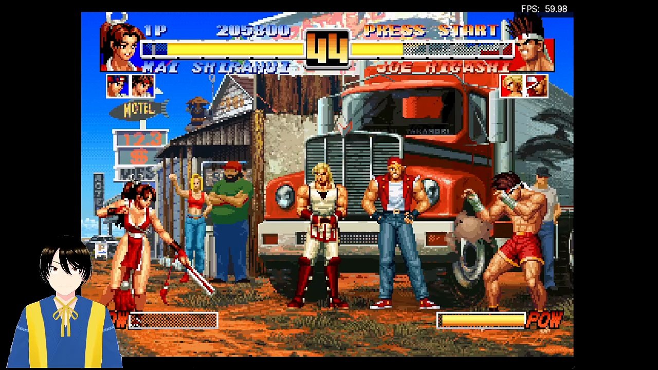 KoF 96 (PS1/RetroArch) Mai, Yuri, Kasumi & Joe swap run!)