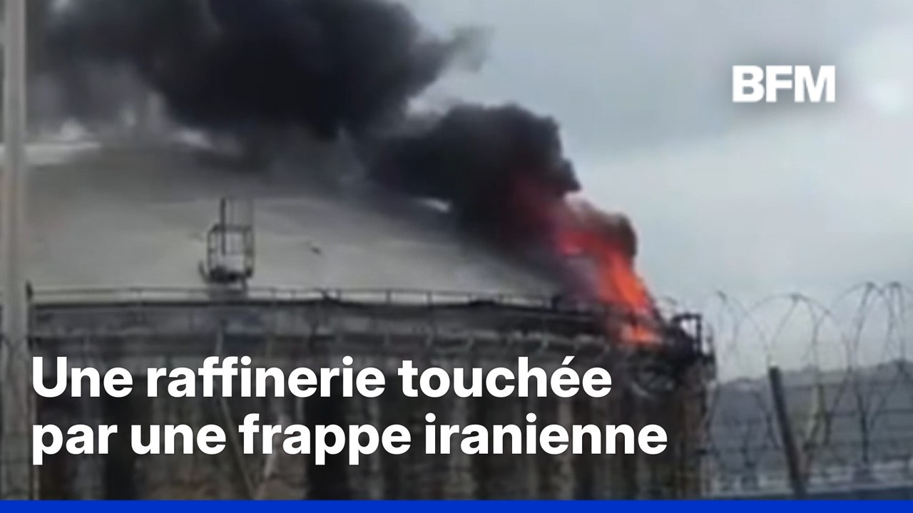 Dans le nord d'Israël à Haïfa, une raffinerie de pétrole touchée par une frappe iranienne