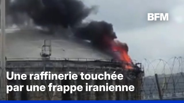 Dans le nord d'Israël à Haïfa, une raffinerie de pétrole touchée par une frappe iranienne