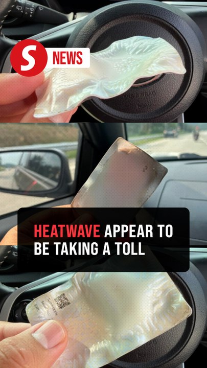 Photos of melted toll payment cards go viral as heatwave continues